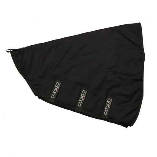 Catago FIR-TECH neck hals nek zwart recuptex circulatie lak shine dierenarts rugblessure paard pony magneet magnetisch blessure doorbloeding artrose wedstrijd kentucky bond bont luxe chique magneet infrared infrarood