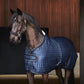 Catago FIR-TECH show rug 100 gram blauw navy lak recuptex circulatie rugblessure paard pony magneet magnetisch blessure doorbloeding artrose wedstrijd kentucky bond bont luxe chique aan foto