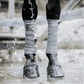 Incrediwear COOLING & CIRCULATION exercise bandages koeling hoeven benen ijs ice pack sokken paard pony pees blessure pezen dierenarts hoefbevangen ontsteking circulatie grijs knieen benen training tijdens trainen koel