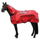 Sportinnovations PEMF & VIBRATION & HEAT 3in1 proserie rug blanked deken neck nek hals magneet circulatie verwarmen paard pony blessure artrose spieren weefsel cellen herstellen dierenarts wellness ontsteking ontstoken doorbloeding beweging soepeler benen pees blessure pezen weefsel gat herstellen help soepel training dressuur springen rood warming up cooling down alles in een 1 aan knop bediening paneel keuzes massage verwarmen trillen vibratie recuptex bucas